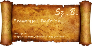 Szemenyei Beáta névjegykártya